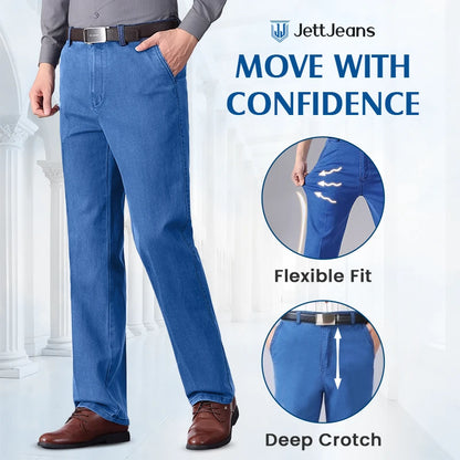 JettJeans3 - Men's Classic Straight Fit Stretch Jeans