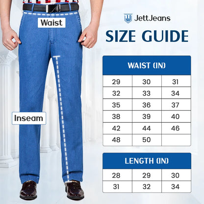 JettJeans3 - Men's Classic Straight Fit Stretch Jeans