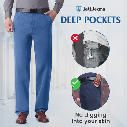 JettJeans3 - Men's Classic Straight Fit Stretch Jeans