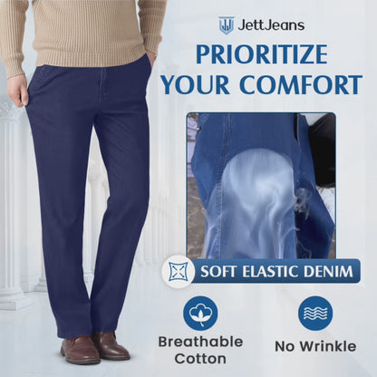 JettJeans3 - Men's Classic Straight Fit Stretch Jeans